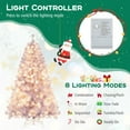 thumbnail image 6 of YYAo 6FT Pre-lit Christmas Trees with 688 Branch Tips, Tree Decoration with Multi-Colored Reflective Films for Christmas Decoration, Holiday, Party, Purple, 6 of 8