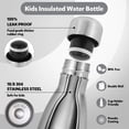 thumbnail image 4 of Neihepal 12oz Stainless Steel Insulated Water Bottle, BPA Free Cola Flask, Keeps Cold 24H Hot 12H (Silver,1), 4 of 7