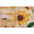 thumbnail image 2 of Sunflower Kitchen Curtains 2 Panels UV Protected Tier Curtains, Half Window Curtains Kitchen Tiers for Guest Room Bathroom Sink Laundry Room Basement,24 x 27 Inch, 2 of 6