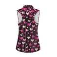 thumbnail image 3 of Uorisanigo Cute Heart Women's Sleeveless Golf Tennis Shirts Comfortable Zipper Neck Women's Dry-Fit Golf Shirts Relaxed Athletic Workout Tops, 3 of 7