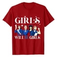 thumbnail image 4 of T-shirts à Manches Courtes Stylés pour Femmes à Imprimé Floral, Col Ras du Cou, Hauts Décontractés pour Tous les Jours et les Voyages, 4 of 4