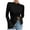 Black, variant on AherBiu Fall Tops for Women Flare Long Sleeve Stretch Ribbed Slim Fitted Cute Shirt Blouse Solid Color
