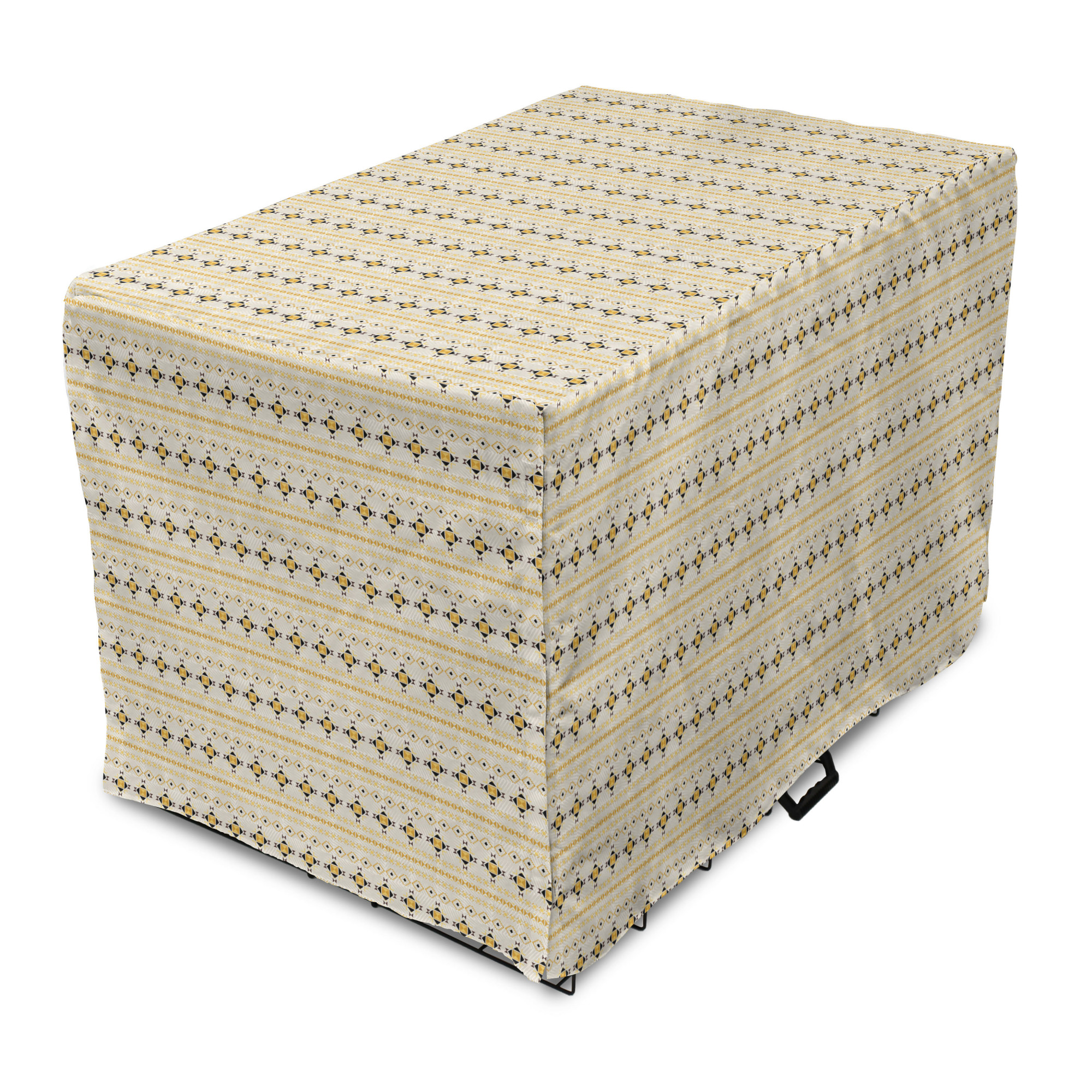 Picture of Aztec Dog Crate Cover, Horizontally Designed Print of Oriental Shapes ...