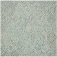 thumbnail image 6 of SAFAVIEH Ikat Kim Geometric Braided Wool Area Rug, Ivory/Sea Blue, 4' x 4' Square, 6 of 10