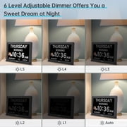 Dementia Digital Clock for Seniors Elderly, 20 Alarm Reminders 3 Ringtones for Memory Loss Alzheimers, Electric Time Date Day Large Display Calendar Clock, Auto DST, 1024 * 600P HD