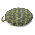 thumbnail image 1 of Exotic Round Floor Cushion with Handle, Illustration of Tropical Palm Trees Hawaiian Nature Elements, Decorative Pillow for Living Room & Dorms, 18" Round, Grey Lime Green, by Ambesonne, 1 of 4