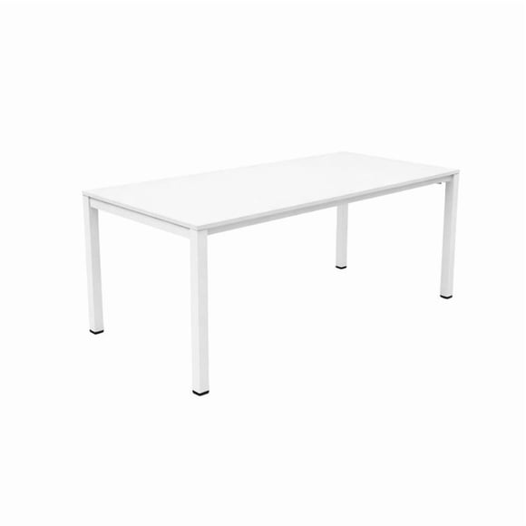 Escritorio Viena 180x60cm – Blanco con Patas Blanco
