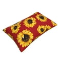 thumbnail image 3 of Daiia Sunflowers On Red Bedding Waterproof Pillow Protector Zippered Queen – Bed Bug Proof Pillow Encasement-16"x24", 3 of 9