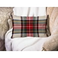 thumbnail image 3 of Pillow Covers Plaid 12" x 20" Farmhouse Rustic Décor Lumbar Pillow Covers Scottish Tartan Red and White Pattern Symmetric Housewarming Gifts Family Room Décor, 3 of 6