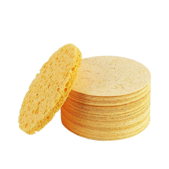 30 discos limpiadores faciales de cúrcuma, esponjas faciales comprimidas naturales, esponjas exfoliantes, limpieza facial para exfoliar la piel o eliminar restos de maquillaje.