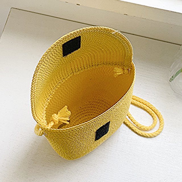 Bolsos Cruzados Bolsos cruzados de verano Elegante bolso de paja de playa tejido hecho a mano para el trabajo (amarillo) Tmvgtek Para Estrenar
