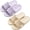 beige+purple, variant on 2Pack Non-Slip Bathroom Slide Sandals for  Women - Quick Drying Striped EVA Slippers - Indoor Shower & Home Use Shoes