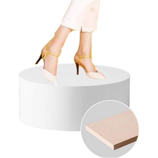 Portable Showing Plinth Pillar Round Display Pedestal Stand Bridal Shop Platform Base Stand No Installation Required, for Home Clothing Store(31.5x5.9in)