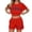 Red, variant on MuXiKeJi Clothes Women's Two Piece Lounge Set Oversized Boxy T-shirt Casual Short Sets Summer Travel Matching Set 2026 Fashion