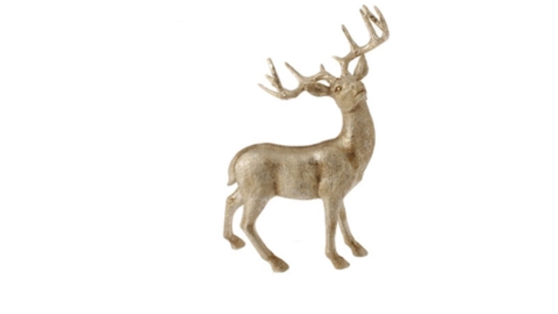 20.5" Champagne Gold Standing Deer Looking Right Table Top Decoration ...