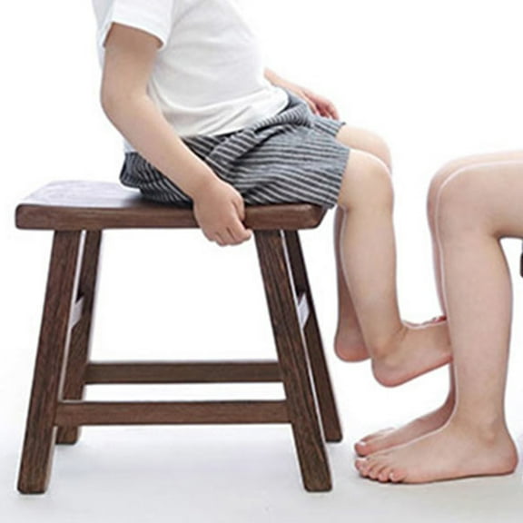 Hemoton Wooden Step Stool for Home Use with Unique Design and Lightweight Portability in Light Brown Color
