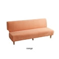 thumbnail image 3 of Funda suave y elástica Naiovety para sofá cama sin brazos poliéster naranja, 3 of 6