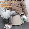 thumbnail image 1 of Stoneway Folding Portable Travel Toilet, Lightweight Indoor Outdoor Commode, Khaki For Camping and Hiking Boating, Caravan, Campsite, Hospital -15.3 Inch Height, 1 of 10
