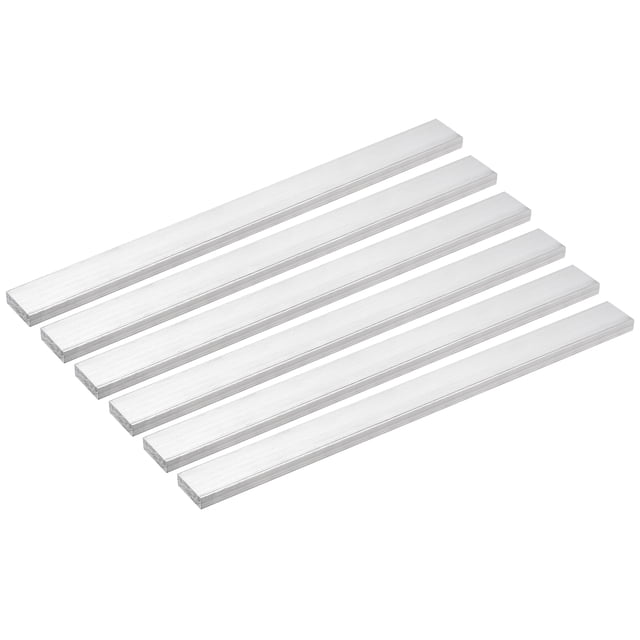 Unique Bargains Square Aluminum Flat Bar, 6 Pack 5/16' Thickness 1' Width 12' Length