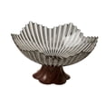 thumbnail image 2 of Bandeja para frutas y aperitivos con pedestal, práctica, elegante y multiusos, decoración para el hogar, centro de mesa, cocina, cumpleaños, hogar. Gris claro, 2 of 8