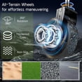 thumbnail image 2 of 550LBS All Terrain Heavy Duty Folding Cart, Large Capacity Camper Suitable For Yard Shopping Sports  Outdoor  Gardening Equipment Handling, Blue Multifunctional Utility Cart, 2 of 8