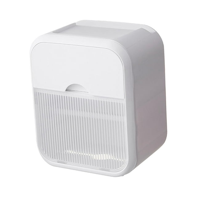 Portarrollos de papel higiénico con estante para teléfono, resistente al agua, caja de almacenamiento blanco