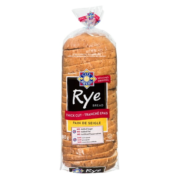 City Bread Thick Rye Bread, 480g