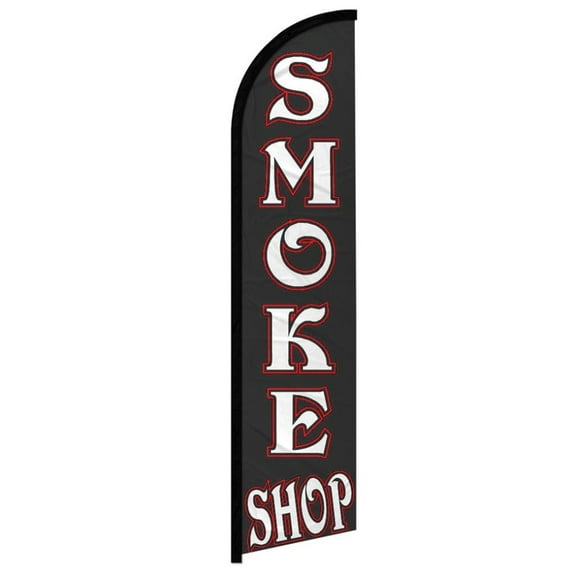 Smoke Shop (Black) Windless Banner Flag