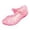 Pink, variant on Princess Mary Jane Glitter Hollow Floral Jelly Ankle Strap, Closed Toe Low Wedge Heel Clear, (Toddler & Girls'),2.5-3 Years