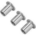 thumbnail image 3 of Flat Hex Nuts, M6 M8 Flat Nuts Nickel Plated Iron Round Head Hex Nuts Hex Socket Hex Nuts(m6*15 50pcs), 3 of 5