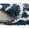 thumbnail image 2 of LBaiet 2' x 3' Blue and White Geometric Ikat Rectangular Shag Area Throw Rug, 2 of 6