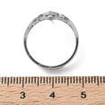 thumbnail image 4 of 304 Stainless Steel Hollow Out Flower Adjustable Ring Wide Band Ring for Women Stainless Steel color Size 6 1/2(16.9mm), 4 of 5