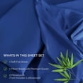 thumbnail image 3 of Rayon from Bamboo Solid Deep Pocket Sheet Set Smoke Blue / Twin, 3 of 4