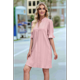 thumbnail image 5 of Vestido Recto Informal con Cuello en V, Rosa Oscuro, Talla XL, 5 of 10