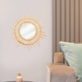 thumbnail image 3 of Miangastore Rattan Flower Circular Mirror Wall Mounted Hanging Bathroom Dressing Makeup Mirror Decor, 3 of 8
