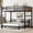 Walnut(Full XL over Full XL), variant on Harper & Bright Designs Metal Bunk Bed Queen over Queen with Stairs for Boys and Girls, Vintage Loft Bed with Guardrails for Bedroom, Walnut