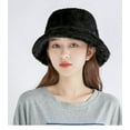 thumbnail image 5 of CoCopeanut Topi Ember Bulu Kelinci Buatan Mode 2021 Topi Nelayan Tebal Hangat Musim Gugur Musim Dingin Wanita Topi Baskom Mewah Panama Topi Wanita, 5 of 6