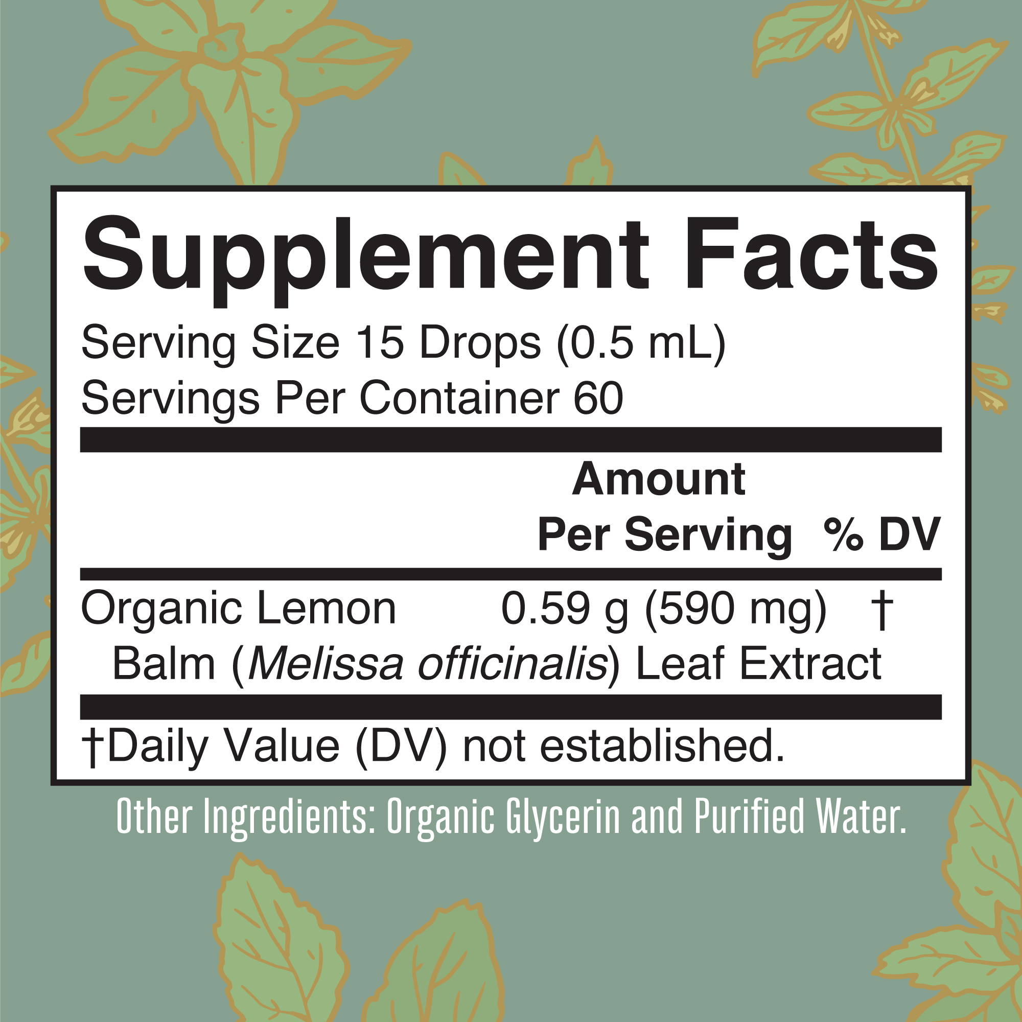 MaryRuth Organics | USDA Organic Lemon Balm Drops | Herbal Supplement for Calming & Cognitive Support | Vegan, Non-Gmo | 1 fl oz / 30ml | Clean Label Project Verified - image 3 of 8