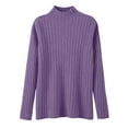 thumbnail image 3 of TINZ Chandail en Tricot pour Femmes, Col Roulé, Haut Décontracté, Doux, Confortable, Extensible, Blouse à Manches Longues pour le Printemps, l'Automne et l'Hiver, Jupes Fendues pour Femmes, Jupes à Cordon pour Femmes, Jupe Alternative, 3 of 3