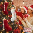 thumbnail image 7 of Personalized Christmas Stocking - 18 Inches Hanging Stockings with DIY Snowman Name Tags, 6 Pack Large Size Knitted Stockings for Mantels, Christmas Tree Family Holiday, 7 of 7