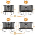 thumbnail image 2 of KOFUN 1400LBS 14FT Trampoline for Kids and Adults Outdoor Backyard Trampoline with Safety Enclosure Net, Removable Basketball Hoop, Ladder, Light, 2 Balls, Black, 2 of 7