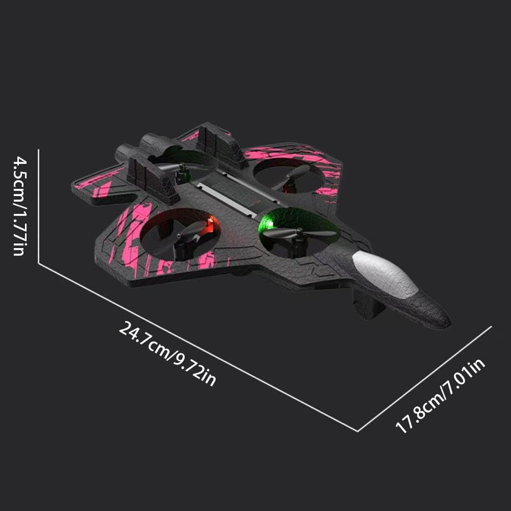 2026 Remote Control Fighter Jet – Skyriders RC Stunt Plane with 360° Flips, LED Lights & Rechargeable Battery, Foam Airplane Drone for Adults & Enthusiasts Blue