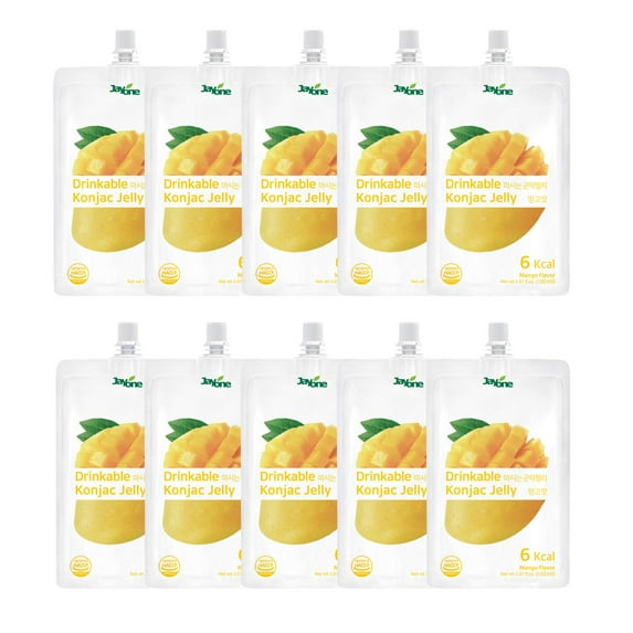 Jayone Drinkable Konjac Jelly 8 Flavors Apple, Mango, Peach, Lychee, Watermelon, Jeju Mandarin, Grape, Blueberry