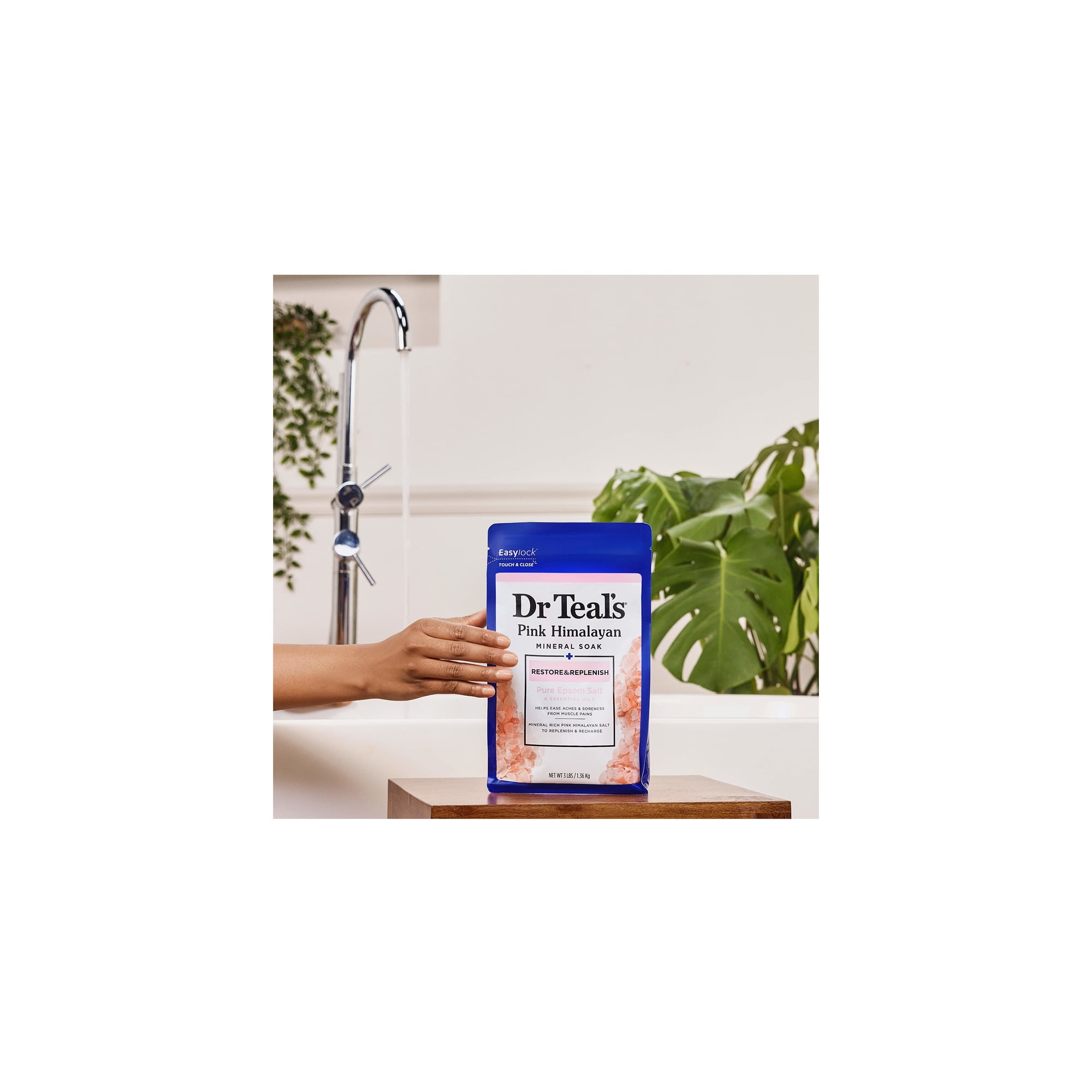Dr Teal's Restore & Replenish Pink Himalayan Mineral Soak 3 lbs (Pack of 5)