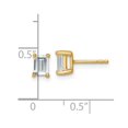 thumbnail image 4 of Auriga Fine Jewelry 14K Yellow Gold 1 ctw Lab Grown Diamond Emerald Heavy Wt. Stud Earrings for Women, 4 of 6