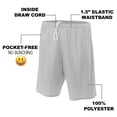 thumbnail image 4 of Aquaman Movie Black Manta Chibi Character Mens Lined Mesh Shorts, Silver, Large, 4 of 6
