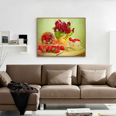

Homeex 5D DIY Diamond Painting Still Life Fruit Full Drill Diamond Round 15x20