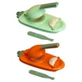 thumbnail image 1 of Dumpling Maker 2 In 1 Plastic Dumpling Press Mold Manual Dumpling Making Tool Kitchen Dumpling Skin Wrapper Mold Baking Pastry Manual Artifact Reusable for Dumpling Kitchen, 1 of 6