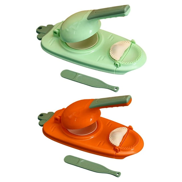 Dumpling Maker 2 In 1 Plastic Dumpling Press Mold Manual Dumpling Making Tool Kitchen Dumpling Skin Wrapper Mold Baking Pastry Manual Artifact Reusable for Dumpling Kitchen