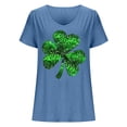 thumbnail image 4 of Fsgntruao Blouse d'Été Décontractée pour Femme à Col en U, Manches Courtes, T - Unie, 4 of 4